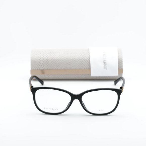 Jimmy Choo JC308 0DXF 00 Square 54mm Eyeglasses - Shiny Black/Gold - Picture 4 of 10